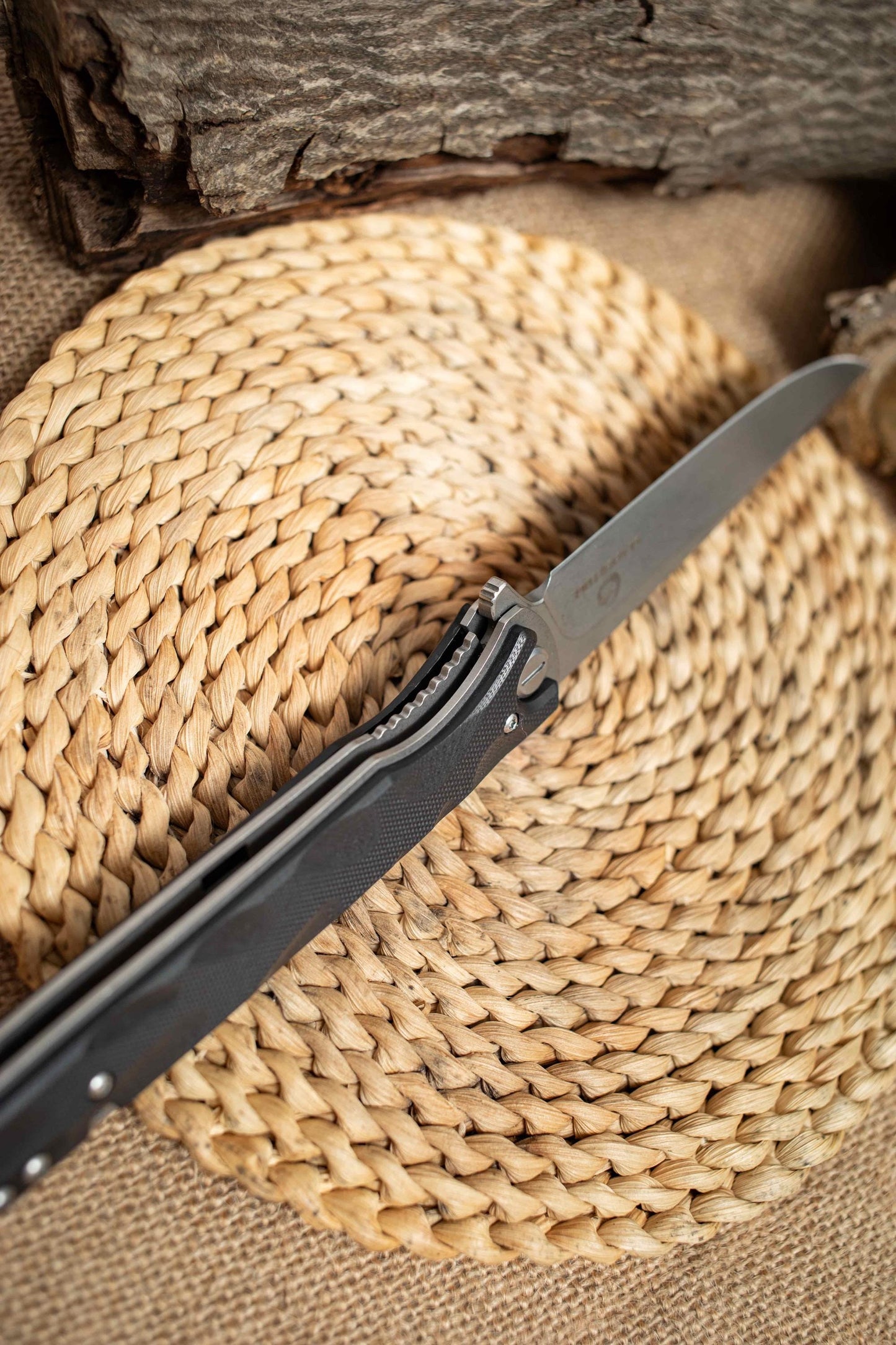 Titanium Coated G10 Folding EDC Knife – Long Blade 5Cr14 Steel, Lightweight Outdoor Utility Tool