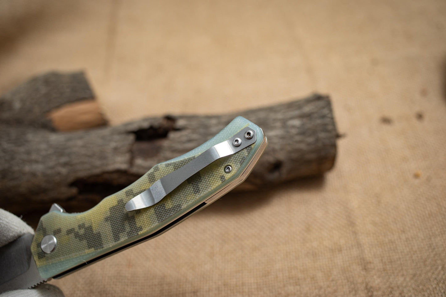 Premium G10 Folding EDC Knife – 5Cr14 Steel, Stonewashed Blade, Lightweight Outdoor Utility Tool