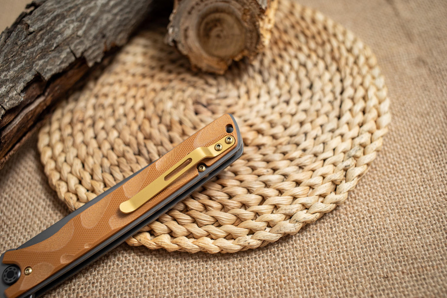 Lightweight Long Blade EDC Knife – Titanium Coated 5Cr14 Steel, G10 Handle, Outdoor Utility Tool