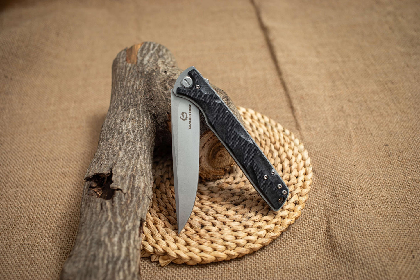 Titanium Coated G10 Folding EDC Knife – Long Blade 5Cr14 Steel, Lightweight Outdoor Utility Tool