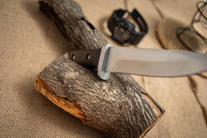 Heavy Duty Fixed Blade Knife with Sheath – 3Cr13 Steel, Wood Handle, Outdoor Bushcraft Knife