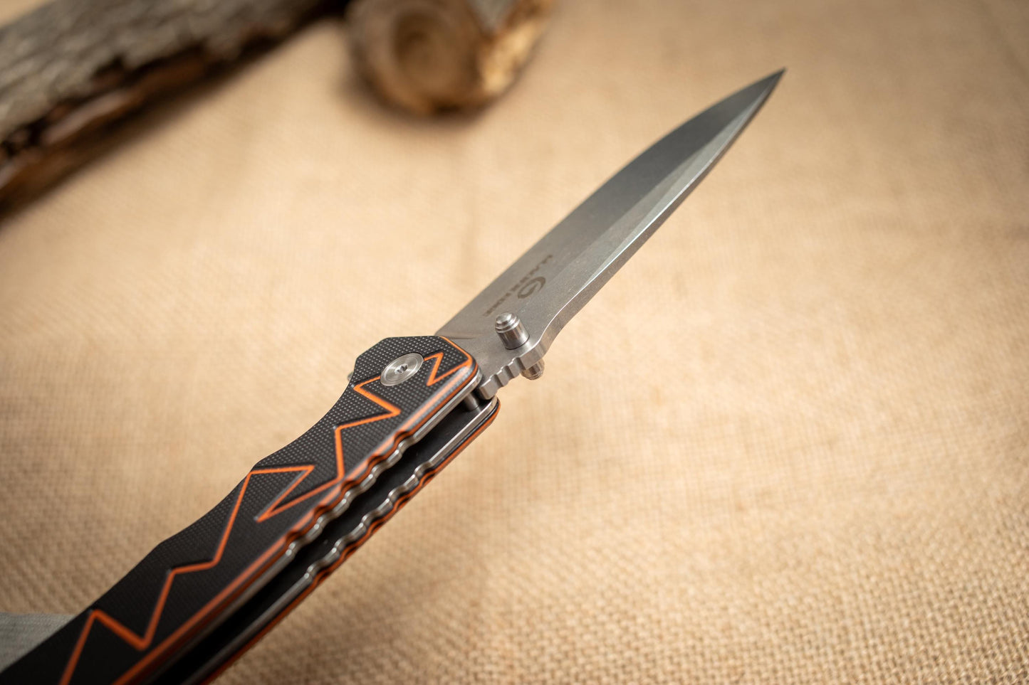 Textured G10 Folding EDC Knife – 5Cr14 Stonewashed Blade, Lightweight Outdoor Utility Tool