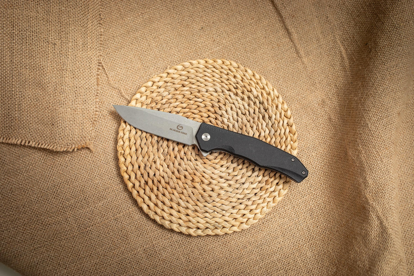 Lightweight Tactical EDC Folding Knife – G10 Handle, Stonewashed 5Cr14 Steel, Pocket Knife