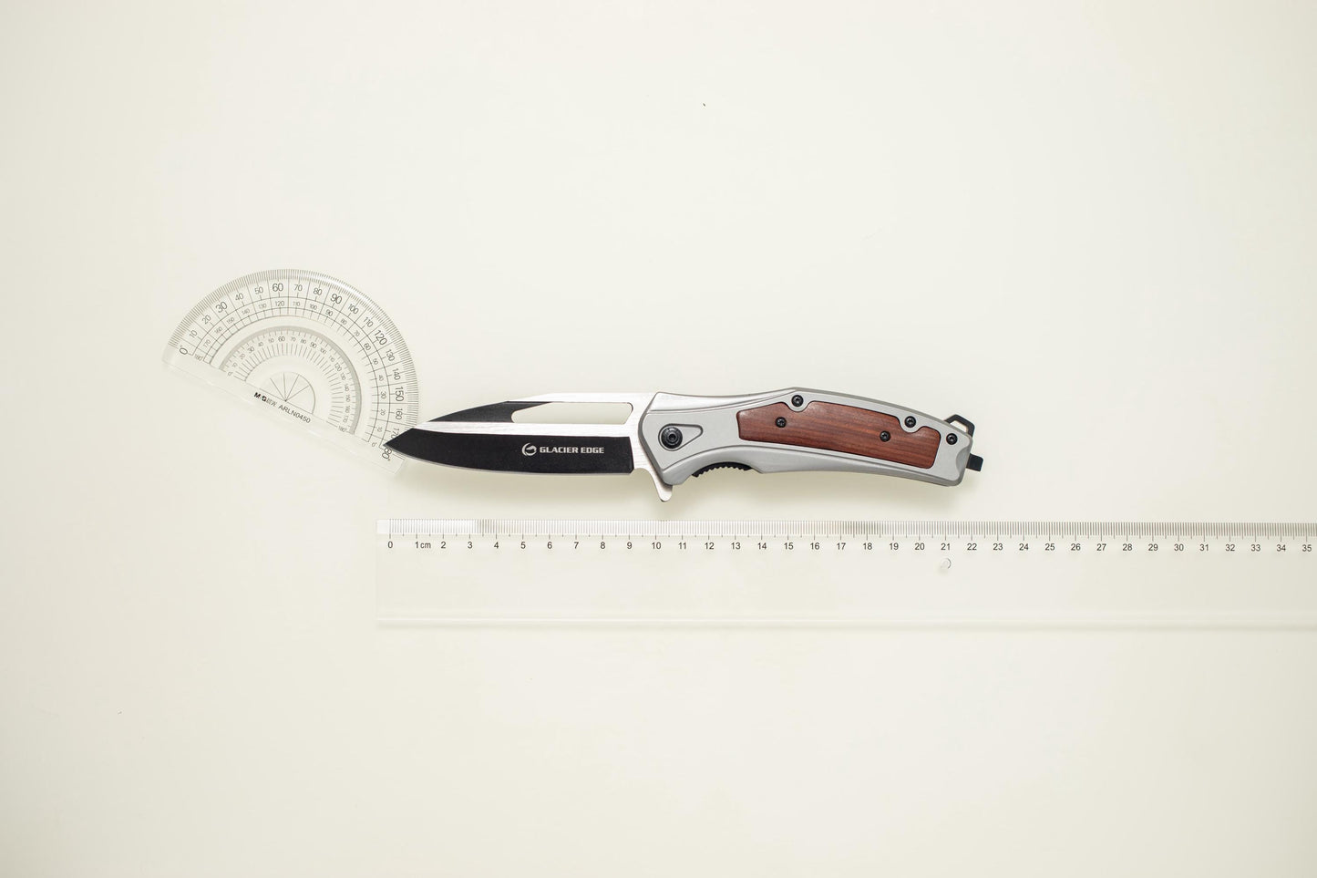 Titanium Steel Folding EDC Knife – 3Cr13 Blade, Rosewood Inlay, Premium Pocket Knife