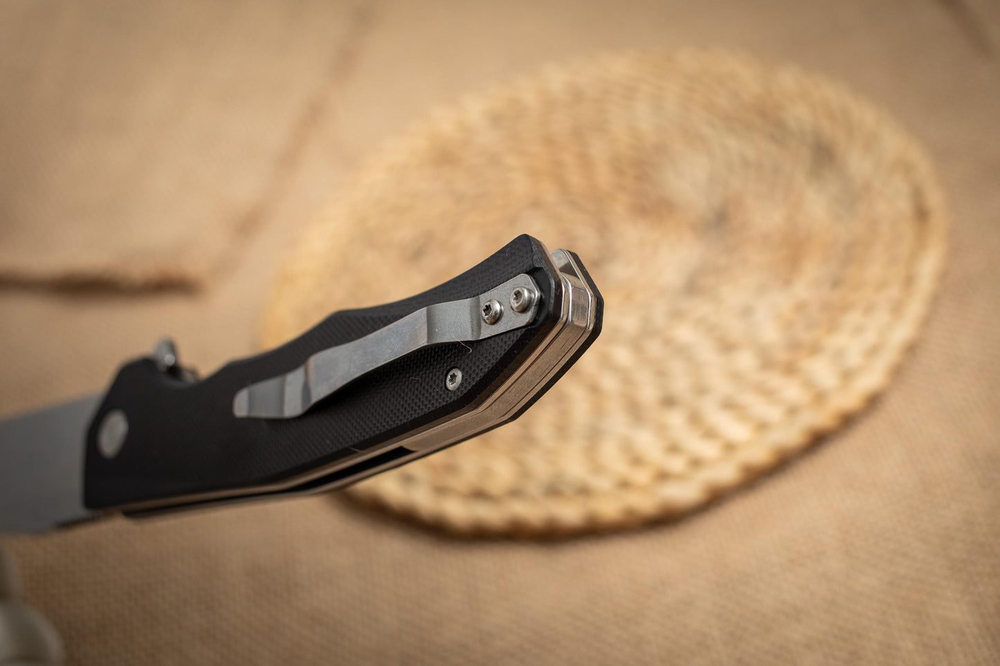 Lightweight Tactical EDC Folding Knife – G10 Handle, Stonewashed 5Cr14 Steel, Pocket Knife