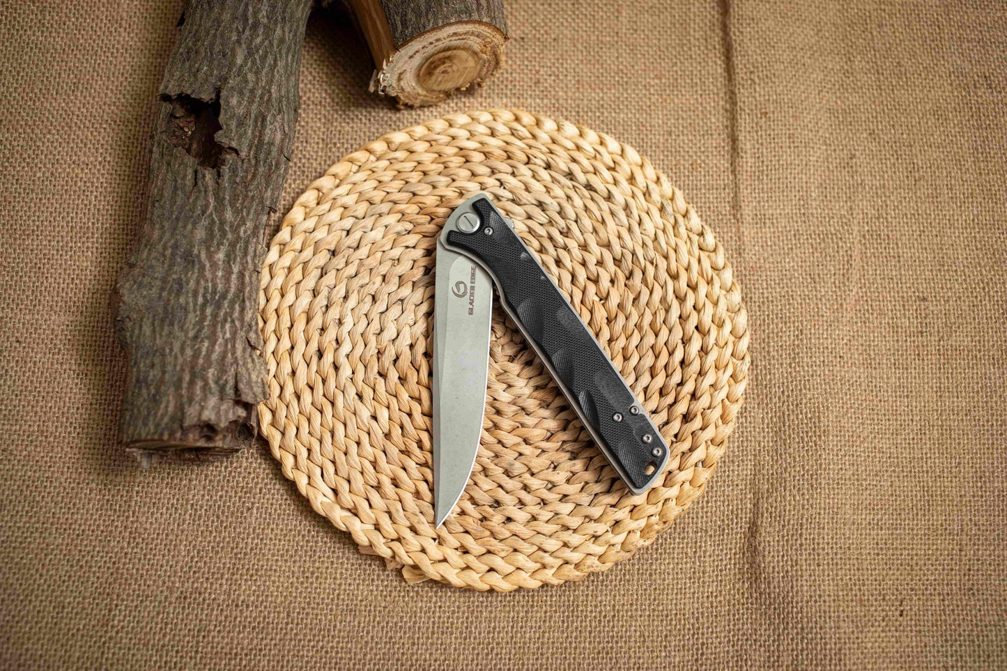 Titanium Coated G10 Folding EDC Knife – Long Blade 5Cr14 Steel, Lightweight Outdoor Utility Tool