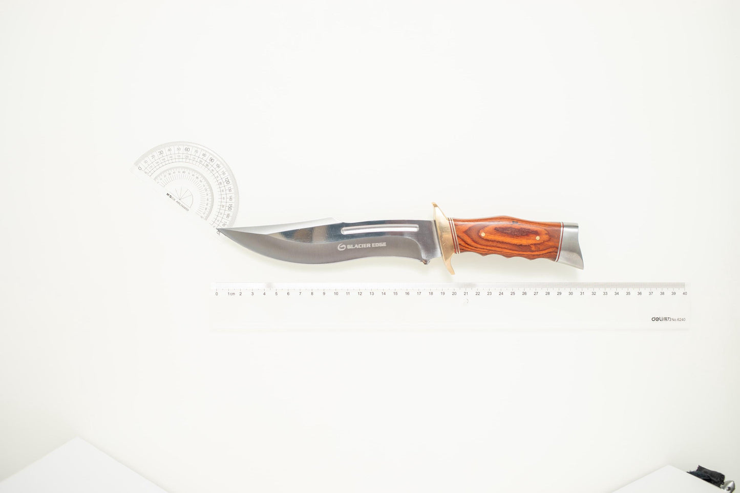 Fixed Blade Outdoor Knife with Sheath – Stainless Steel Hunting Knife, Wood Handle Utility Tool