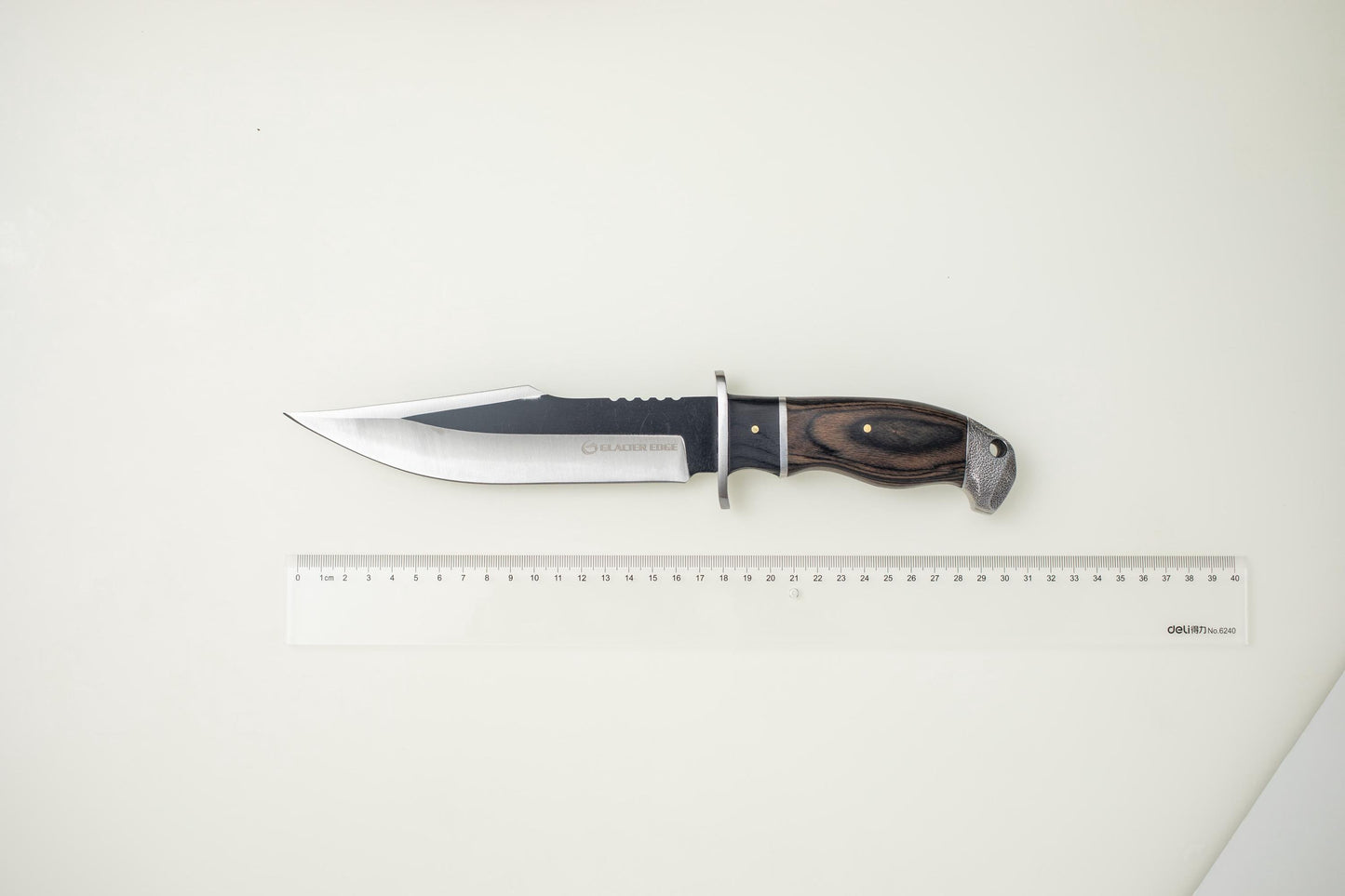 Fixed Blade Hunting Knife with Sheath – Stainless Steel Outdoor Knife, Wood Handle Utility Tool