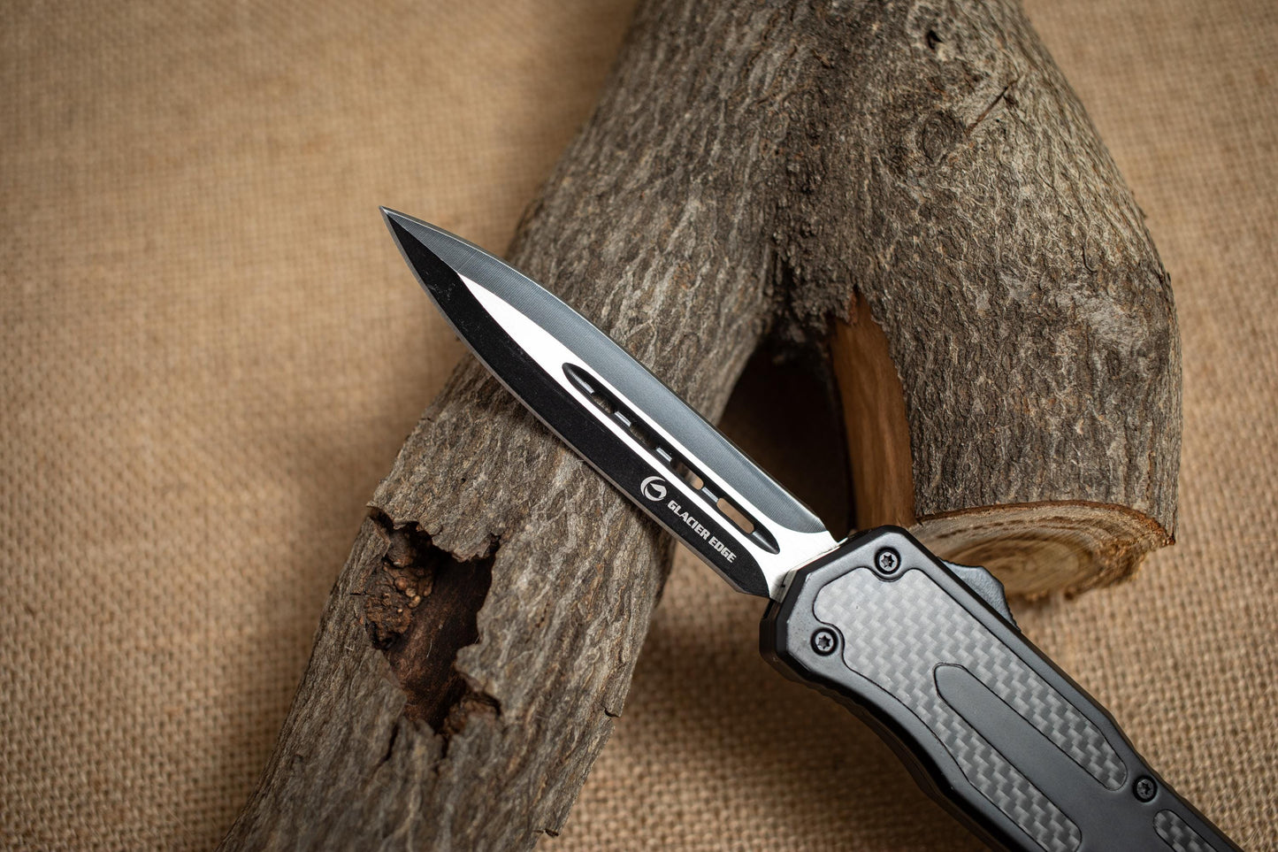 Premium Tactical EDC Knife – Carbon Fiber Handle, Razor Sharp 3Cr13 Steel, Fast Action Knife