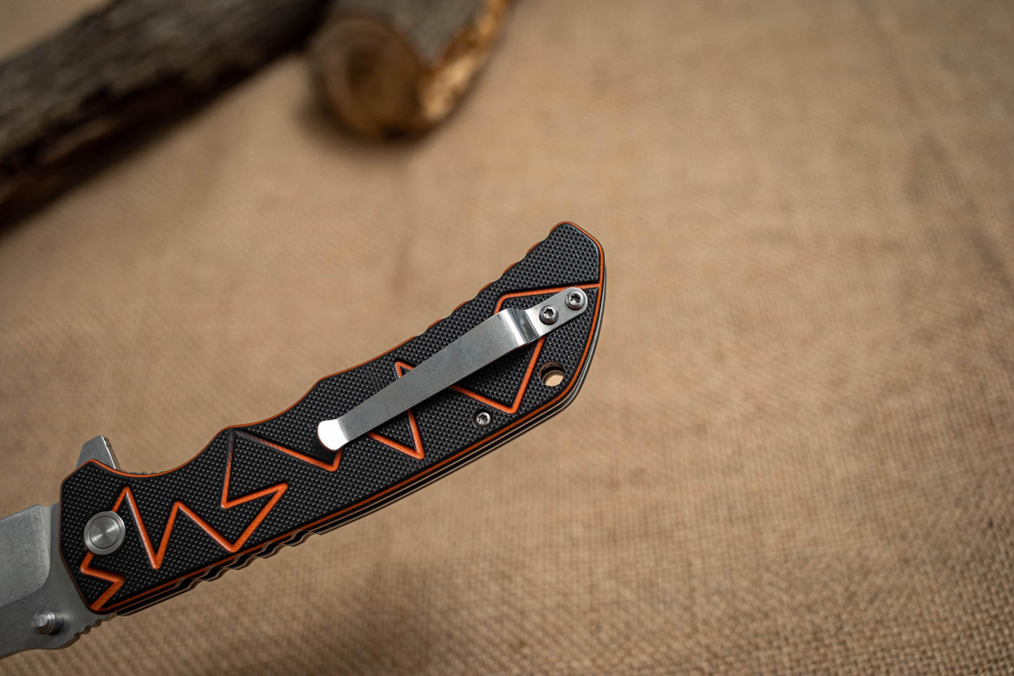 Textured G10 Folding EDC Knife – 5Cr14 Stonewashed Blade, Lightweight Outdoor Utility Tool