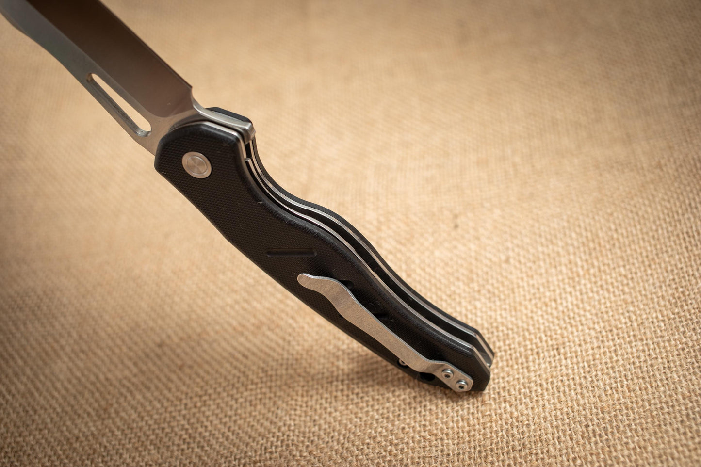 Lightweight G10 Folding EDC Knife – 5Cr14 Steel Blade, Stonewashed Finish, Outdoor Pocket Utility Tool
