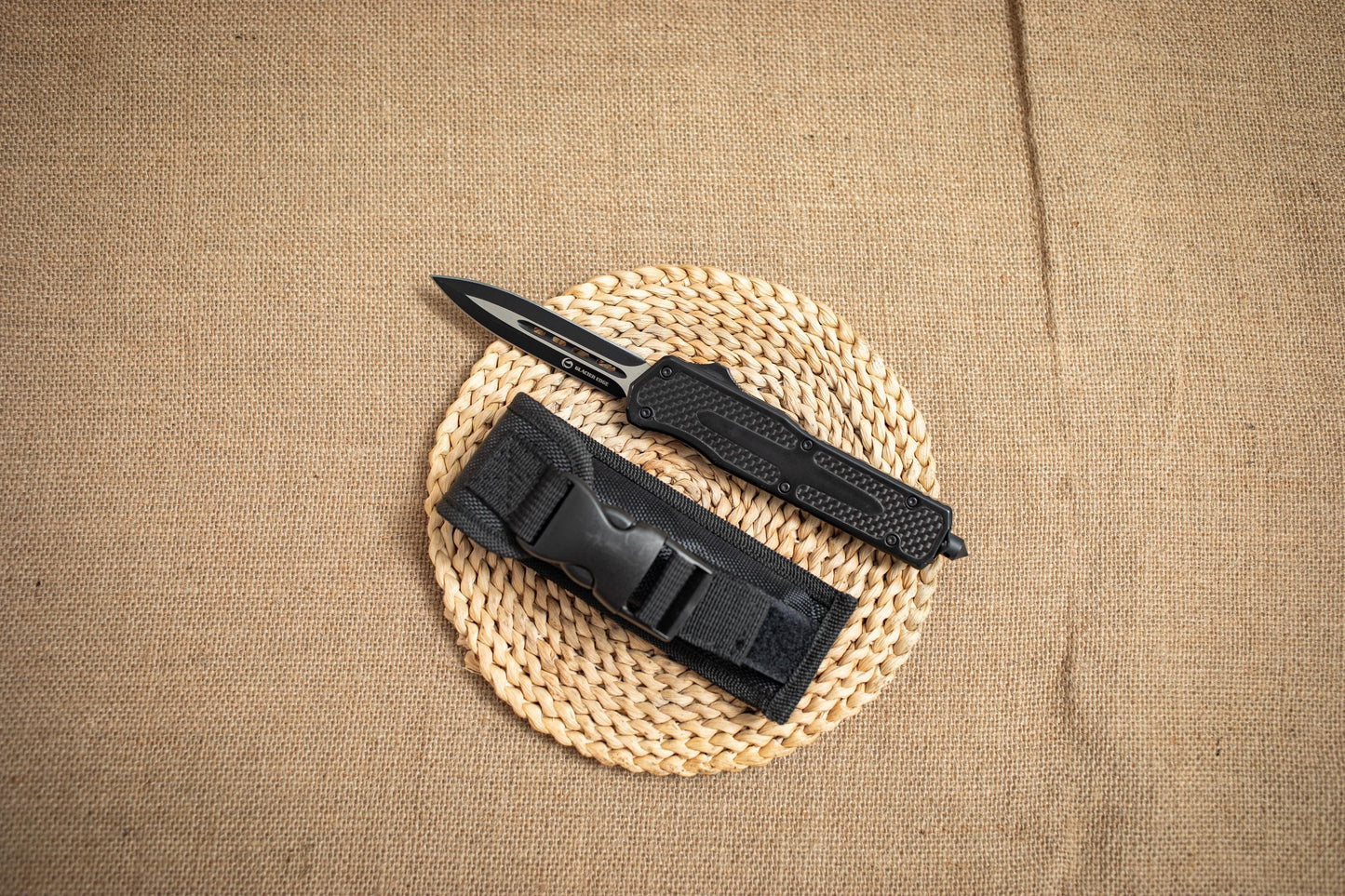 Premium Tactical EDC Knife – Carbon Fiber Handle, Razor Sharp 3Cr13 Steel, Fast Action Knife