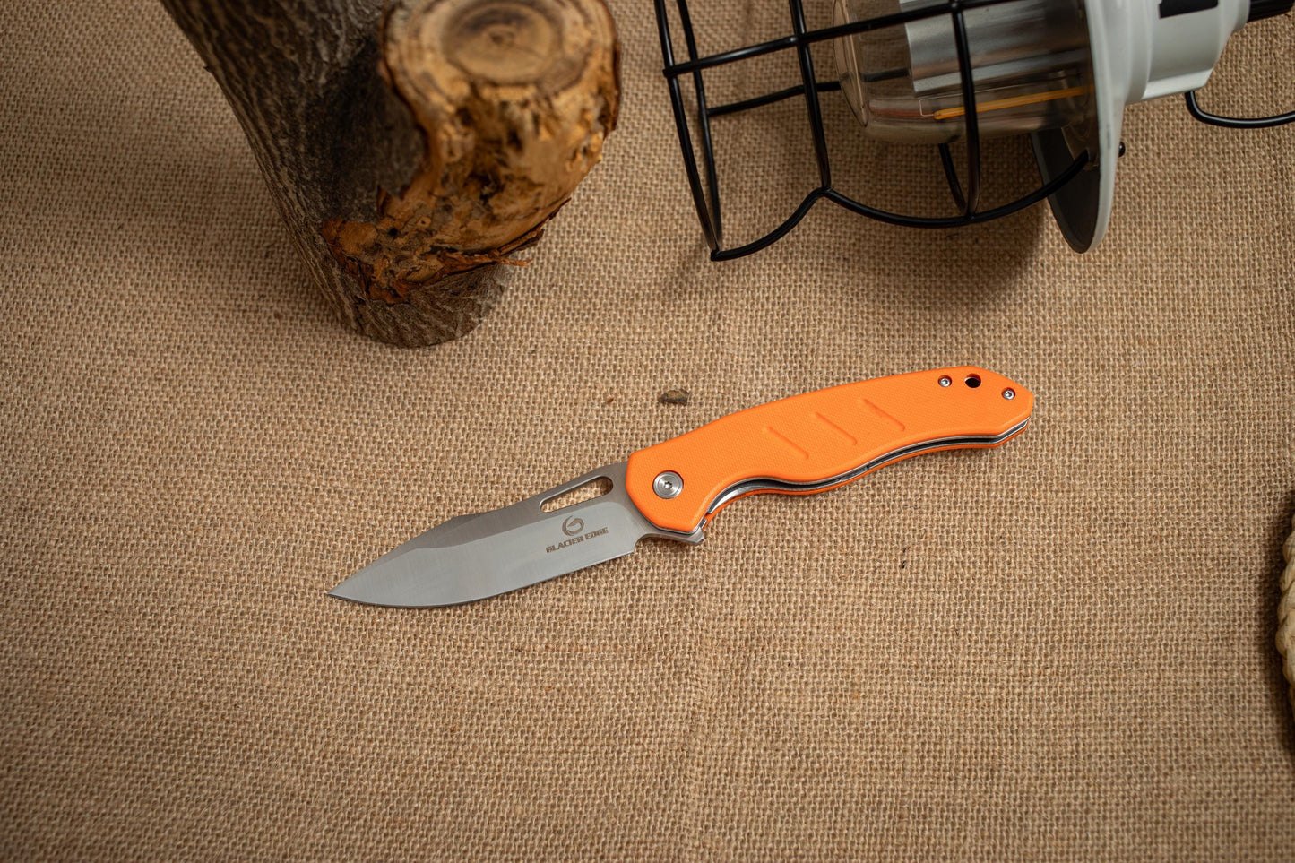 Bright Orange G10 Folding EDC Knife – 5Cr14 Steel Blade, Lightweight Outdoor Utility Tool