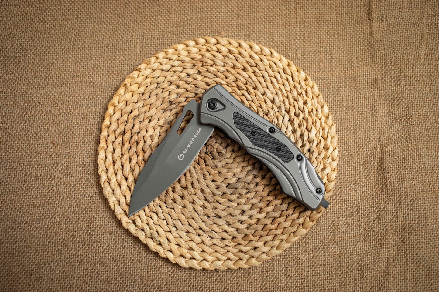 Tactical G10 Folding EDC Knife – Titanium Stonewashed 3Cr13 Blade, Lightweight Utility Tool