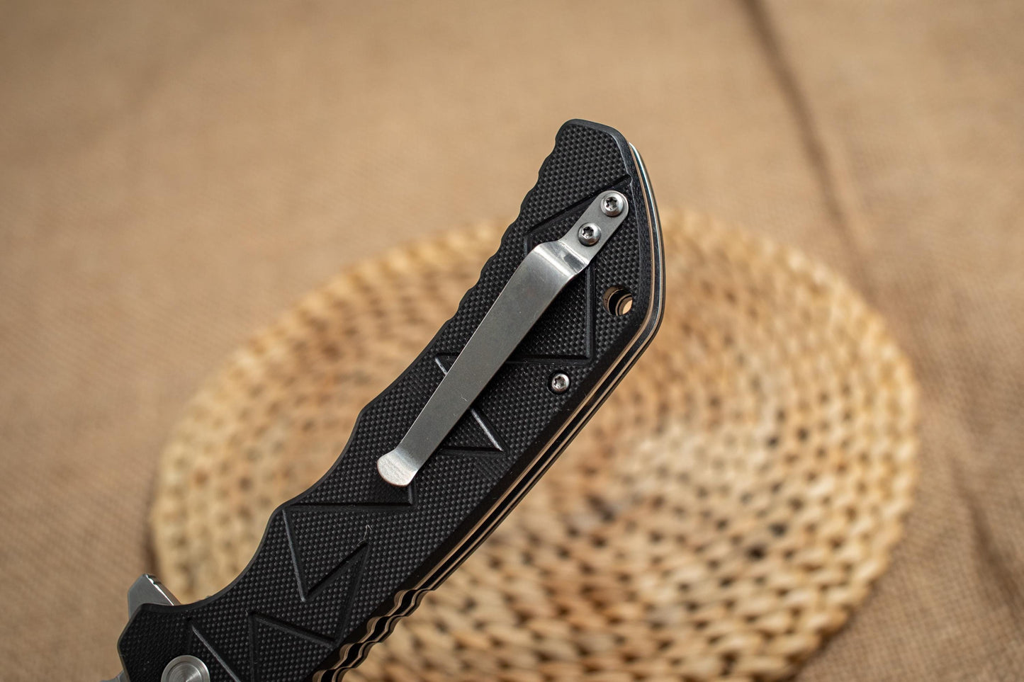 G10 Folding EDC Knife – 5Cr14 Stonewashed Blade, Lightweight Outdoor Utility Tool