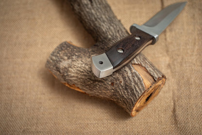 Heavy Duty Fixed Blade Knife with Sheath – 3Cr13 Steel, Wood Handle, Outdoor Bushcraft Knife