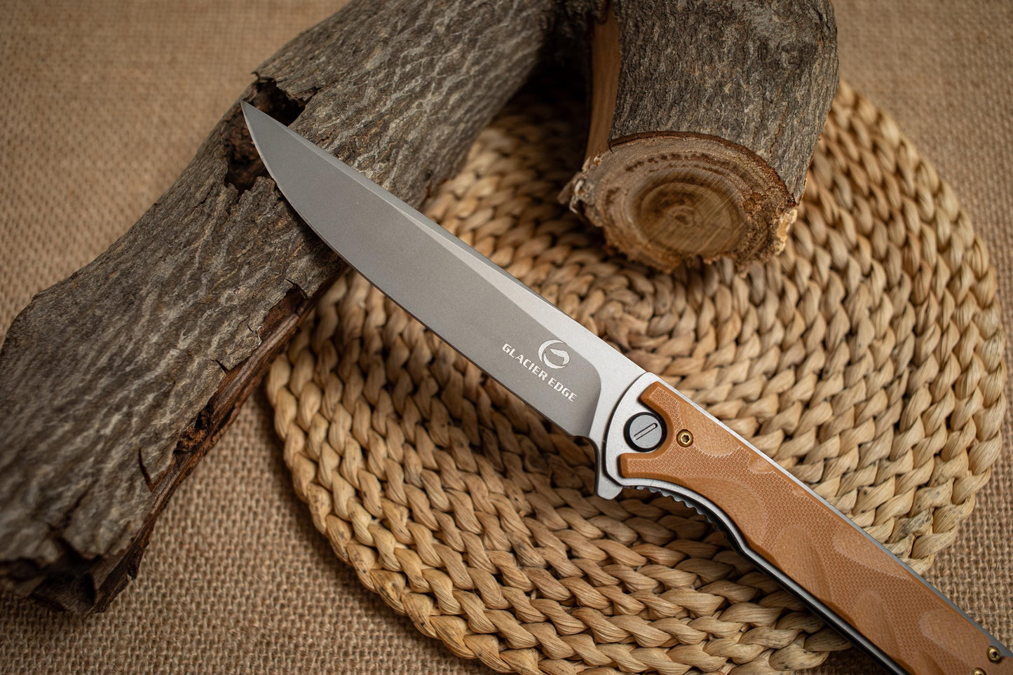 Lightweight Long Blade EDC Knife – Titanium Coated 5Cr14 Steel, G10 Handle, Outdoor Utility Tool
