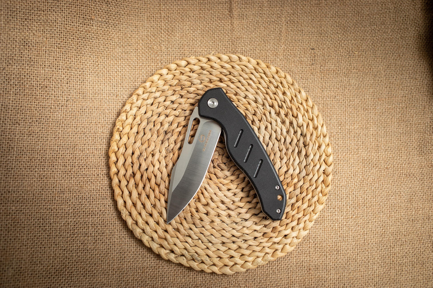 Lightweight G10 Folding EDC Knife – 5Cr14 Steel Blade, Stonewashed Finish, Outdoor Pocket Utility Tool