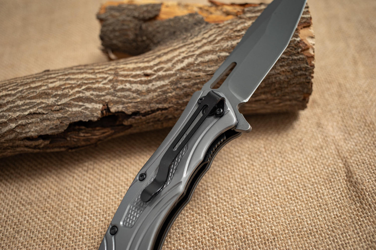 Tactical G10 Folding EDC Knife – Titanium Stonewashed 3Cr13 Blade, Lightweight Utility Tool