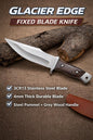 Heavy Duty Fixed Blade Knife with Sheath – 3Cr13 Steel, Wood Handle, Outdoor Bushcraft Knife