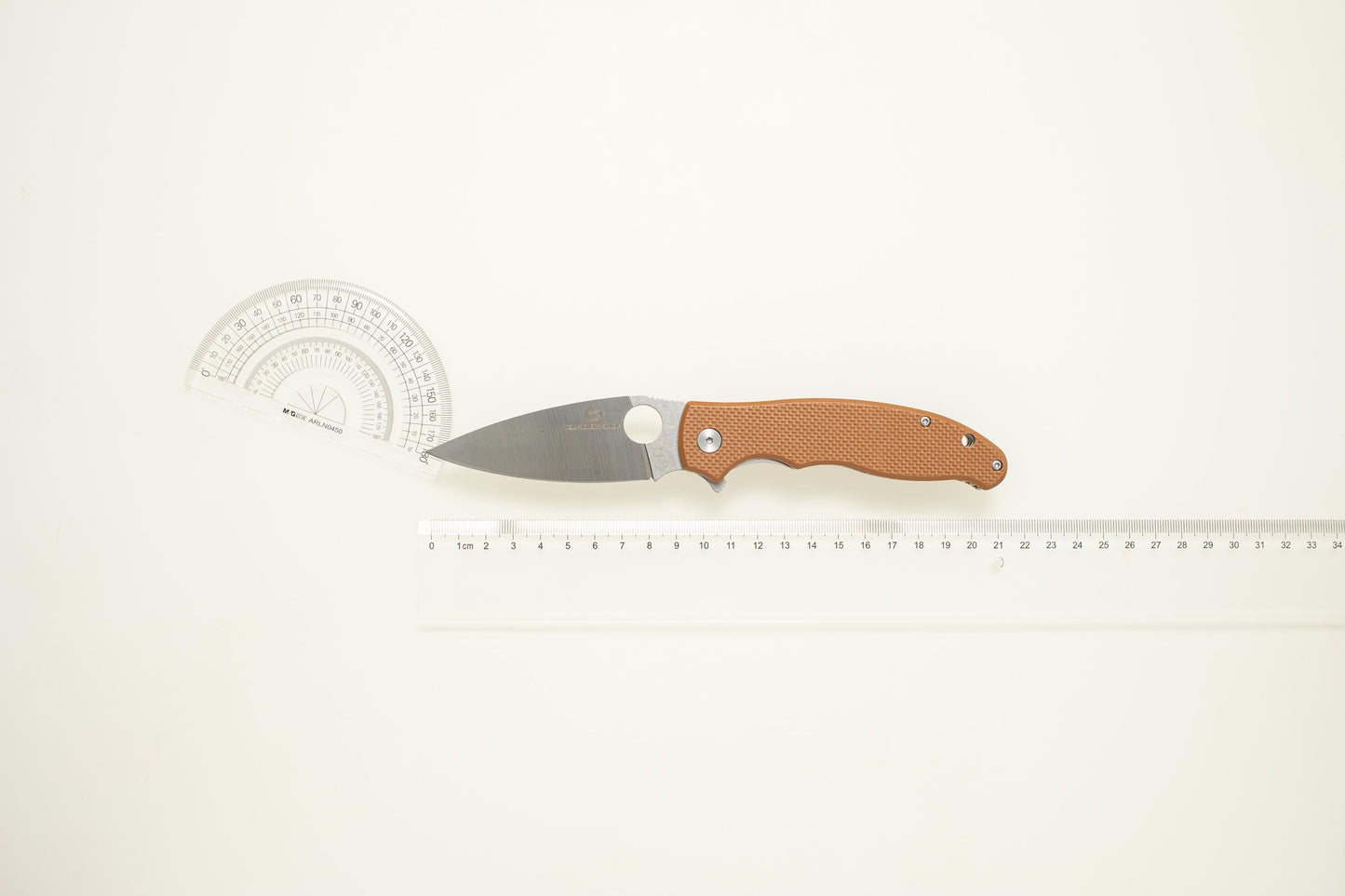 Lightweight Brown G10 Folding EDC Knife – 5Cr14 Steel, Stonewashed Blade, Outdoor Utility Tool