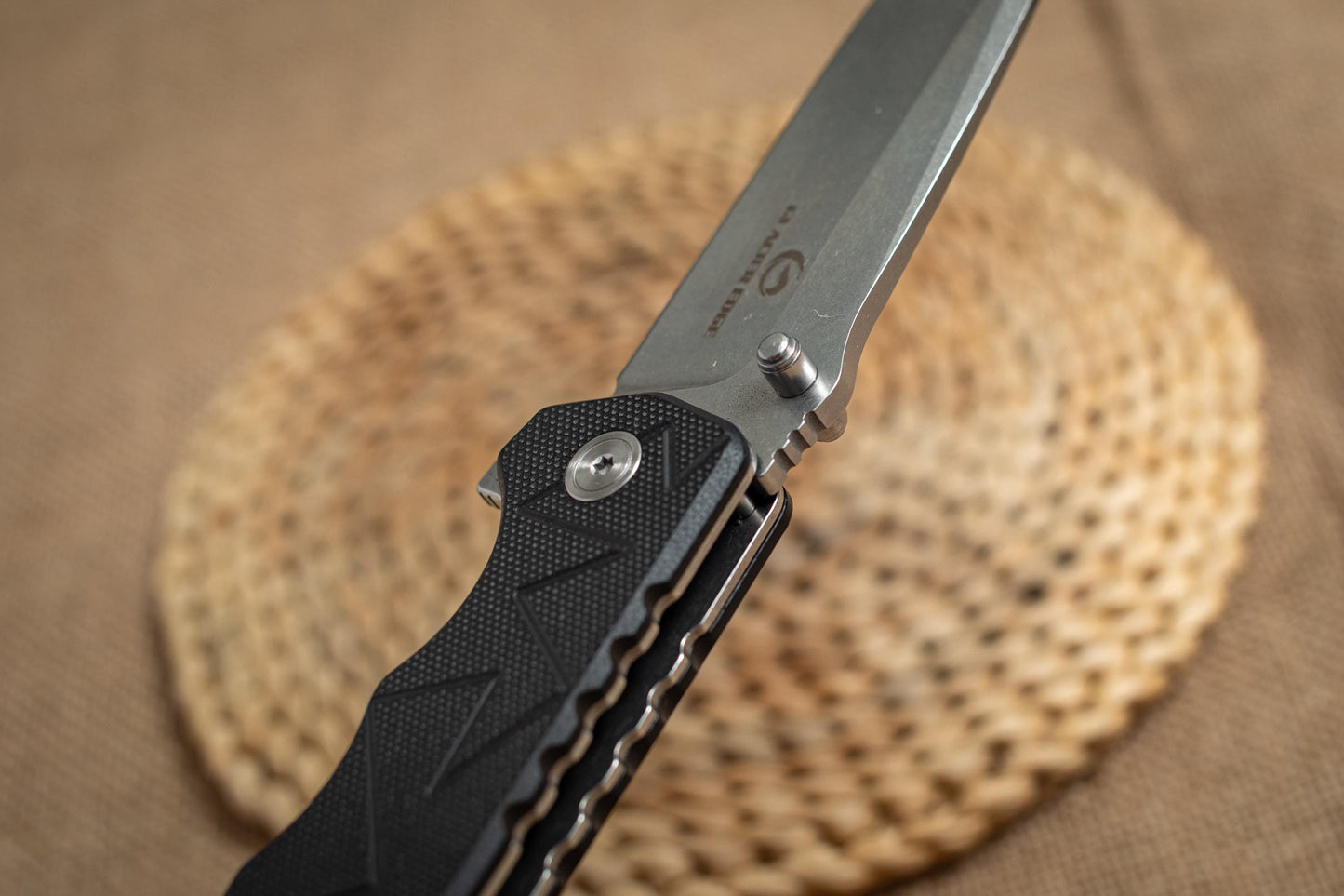 G10 Folding EDC Knife – 5Cr14 Stonewashed Blade, Lightweight Outdoor Utility Tool
