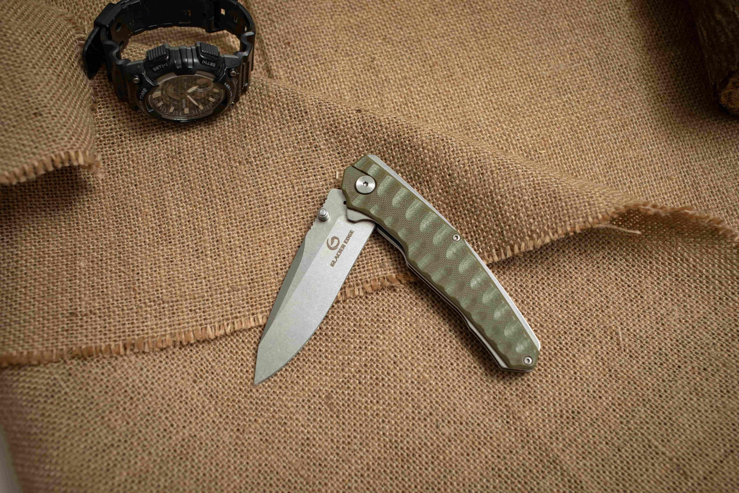 G10 Folding EDC Knife – 5Cr14 Stonewashed Blade, CNC Precision, Lightweight Outdoor Utility Tool