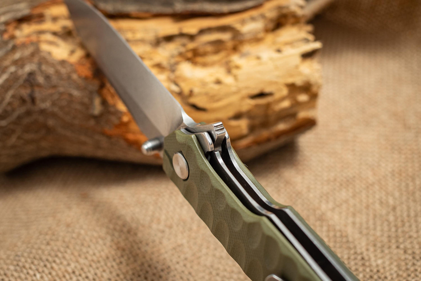 G10 Folding EDC Knife – 5Cr14 Stonewashed Blade, CNC Precision, Lightweight Outdoor Utility Tool