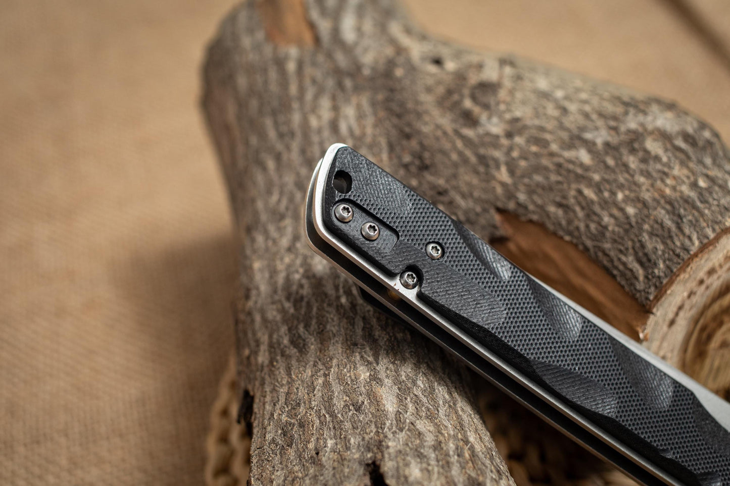 Titanium Coated G10 Folding EDC Knife – Long Blade 5Cr14 Steel, Lightweight Outdoor Utility Tool