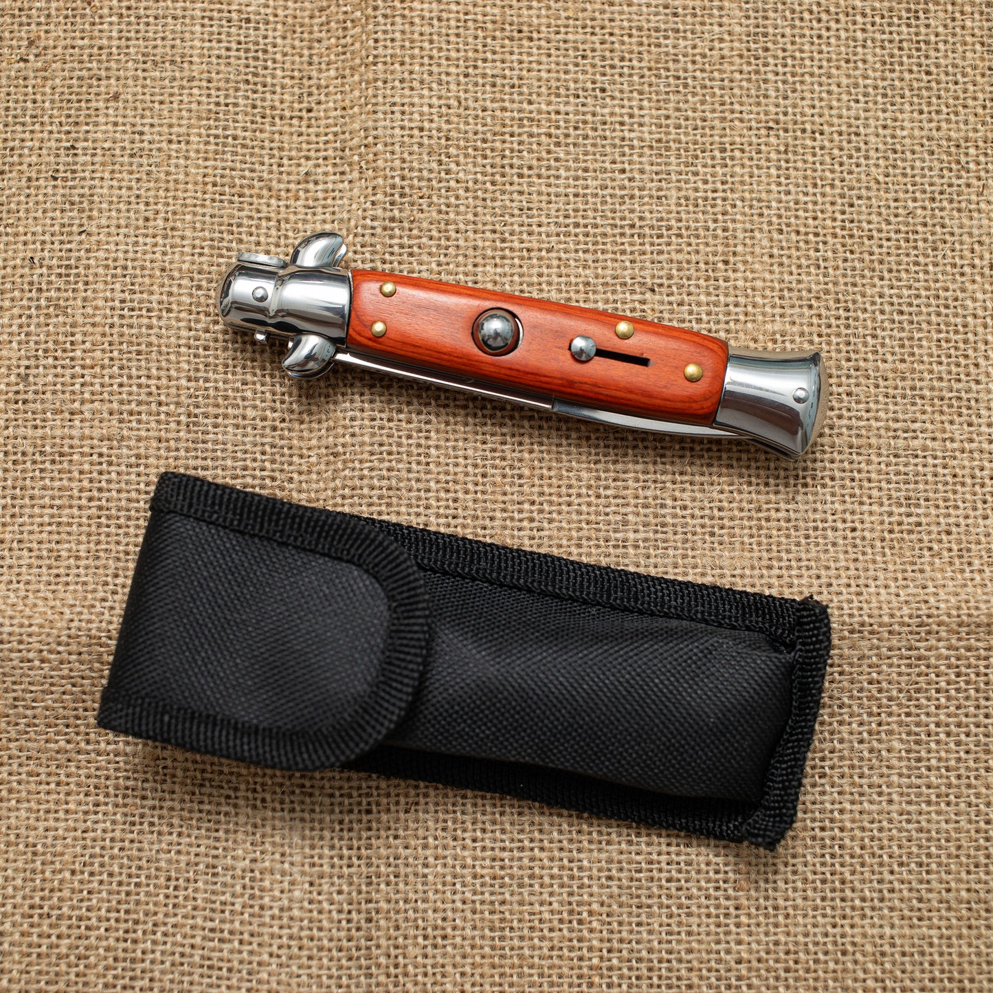 Wood Handle Folding Knife – 3CR13 Steel Pocket Knife, Classic EDC Knife