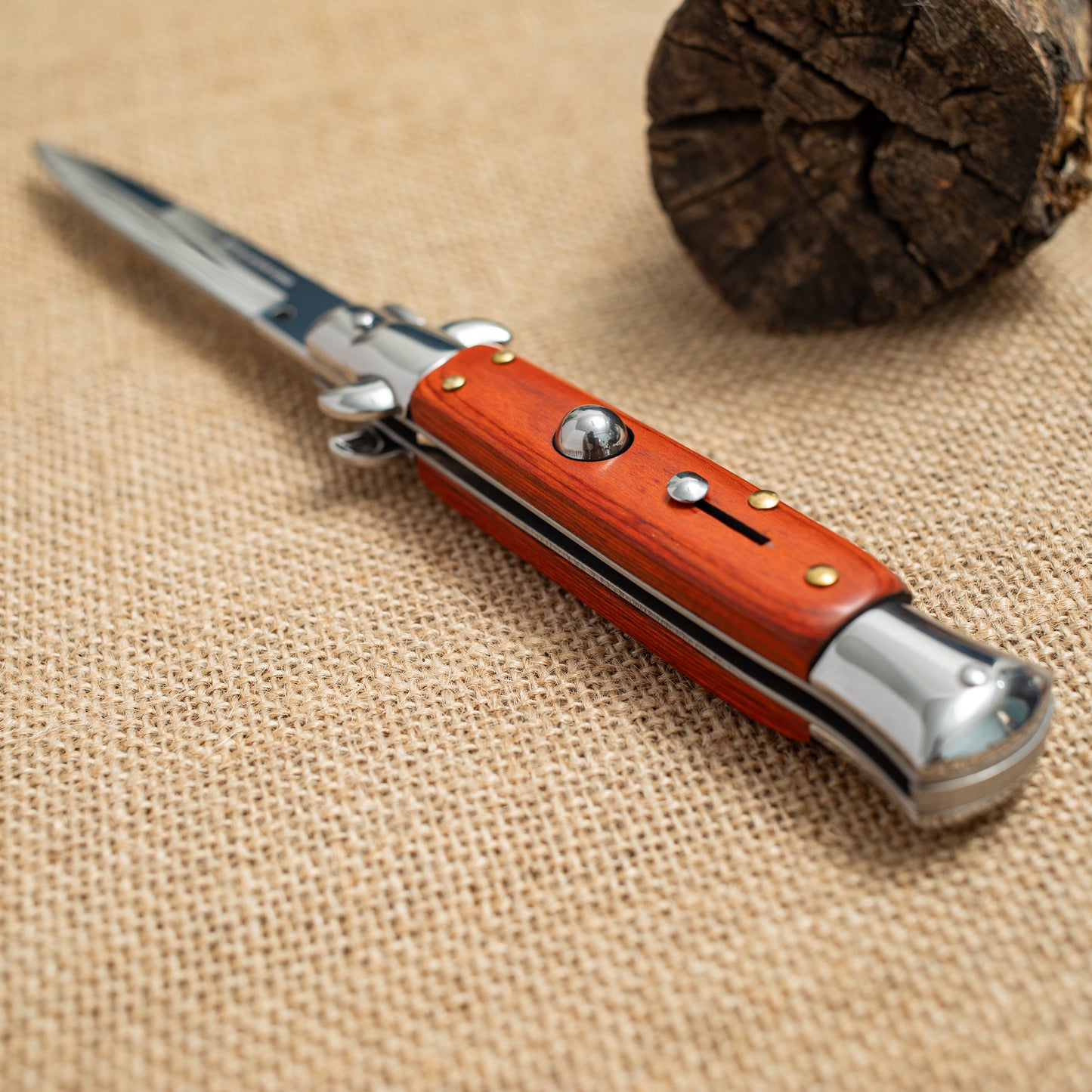 Wood Handle Folding Knife – 3CR13 Steel Pocket Knife, Classic EDC Knife
