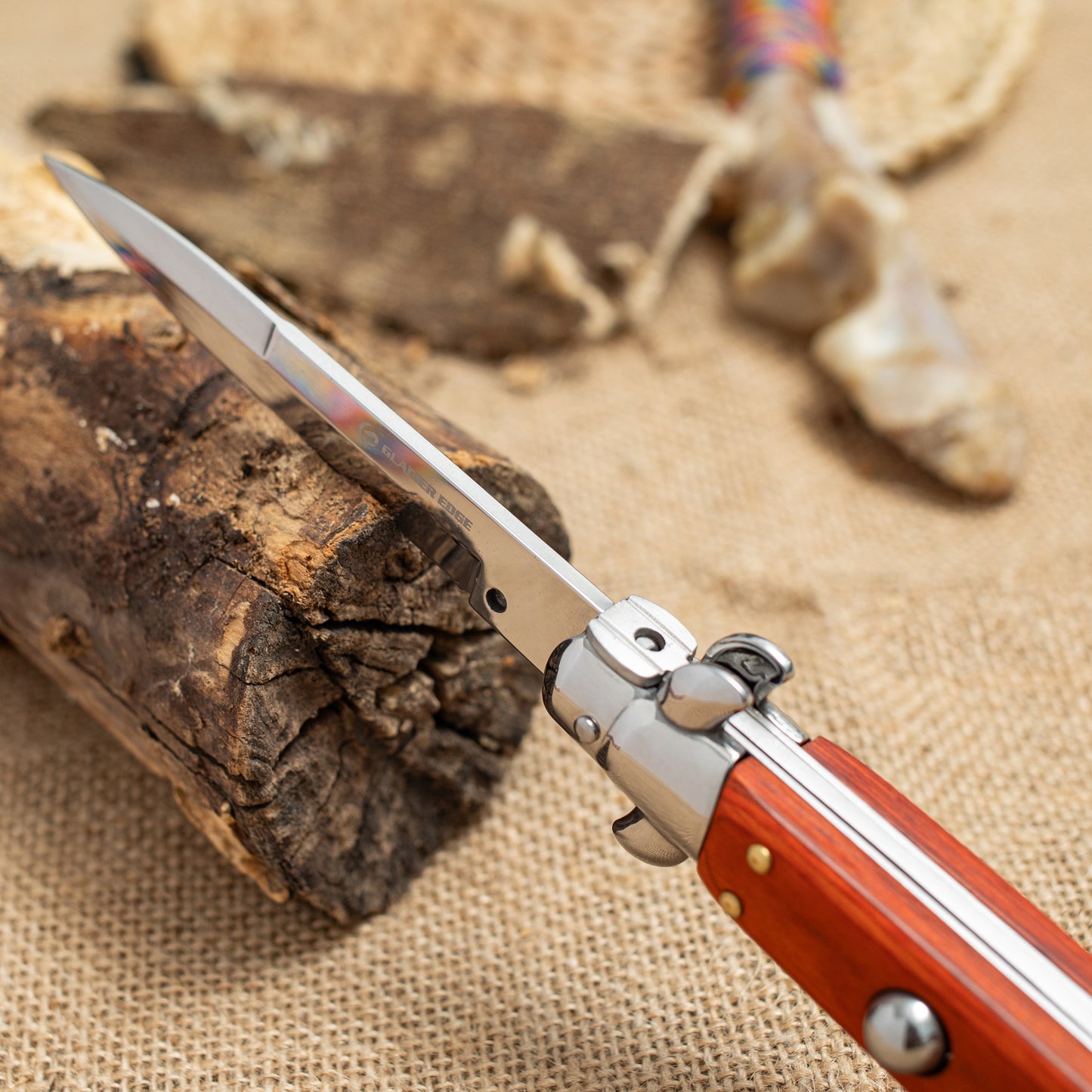 Wood Handle Folding Knife – 3CR13 Steel Pocket Knife, Classic EDC Knife