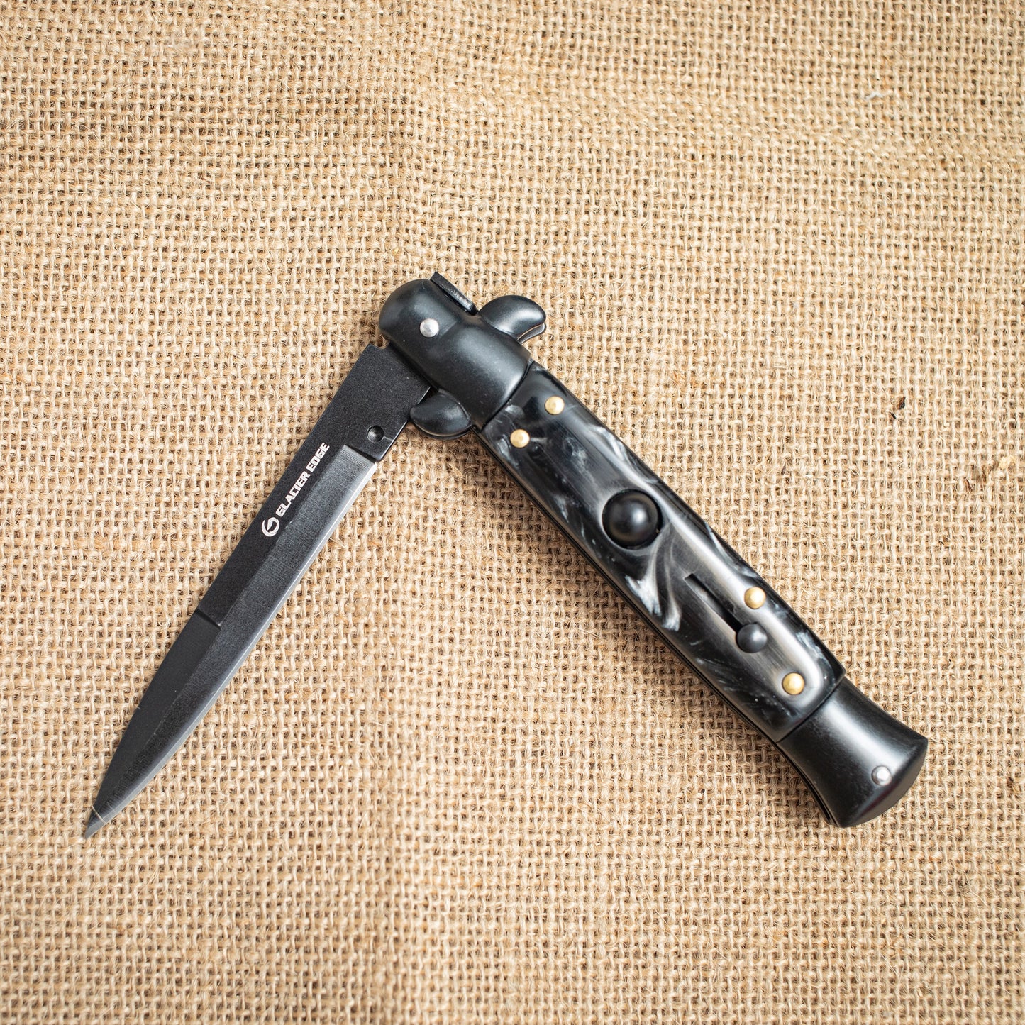 Black Folding Knife – 3CR13 Steel Blade, Resin Handle, EDC Pocket Knife for Everyday Carry