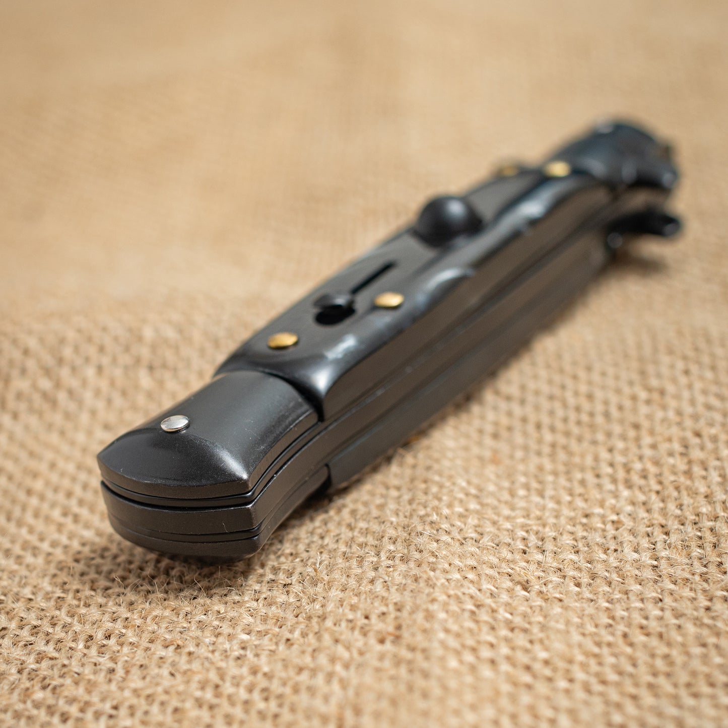 Black Folding Knife – 3CR13 Steel Blade, Resin Handle, EDC Pocket Knife for Everyday Carry