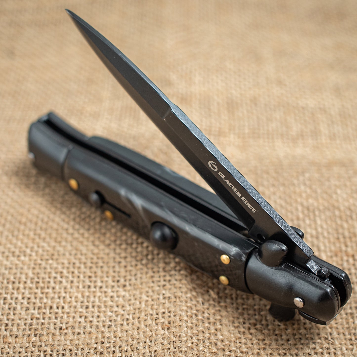 Black Folding Knife – 3CR13 Steel Blade, Resin Handle, EDC Pocket Knife for Everyday Carry