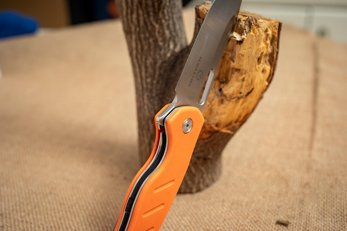 Bright Orange G10 Folding EDC Knife – 5Cr14 Steel Blade, Lightweight Outdoor Utility Tool