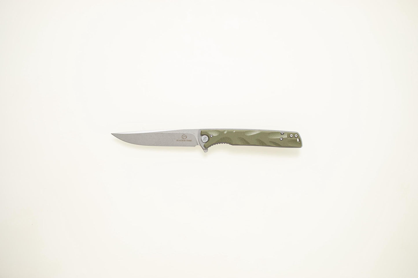 Titanium Stonewashed G10 Folding EDC Knife – Long Blade 5Cr14 Steel, Lightweight Outdoor Utility Tool