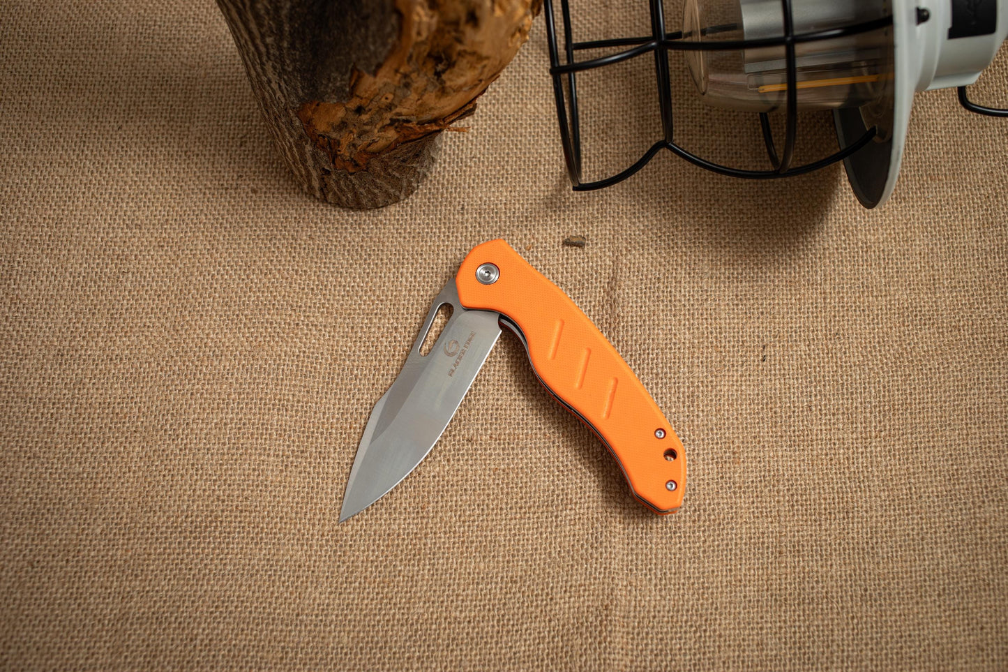 Bright Orange G10 Folding EDC Knife – 5Cr14 Steel Blade, Lightweight Outdoor Utility Tool