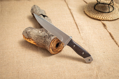 Heavy Duty Fixed Blade Knife with Sheath – 3Cr13 Steel, Wood Handle, Outdoor Bushcraft Knife