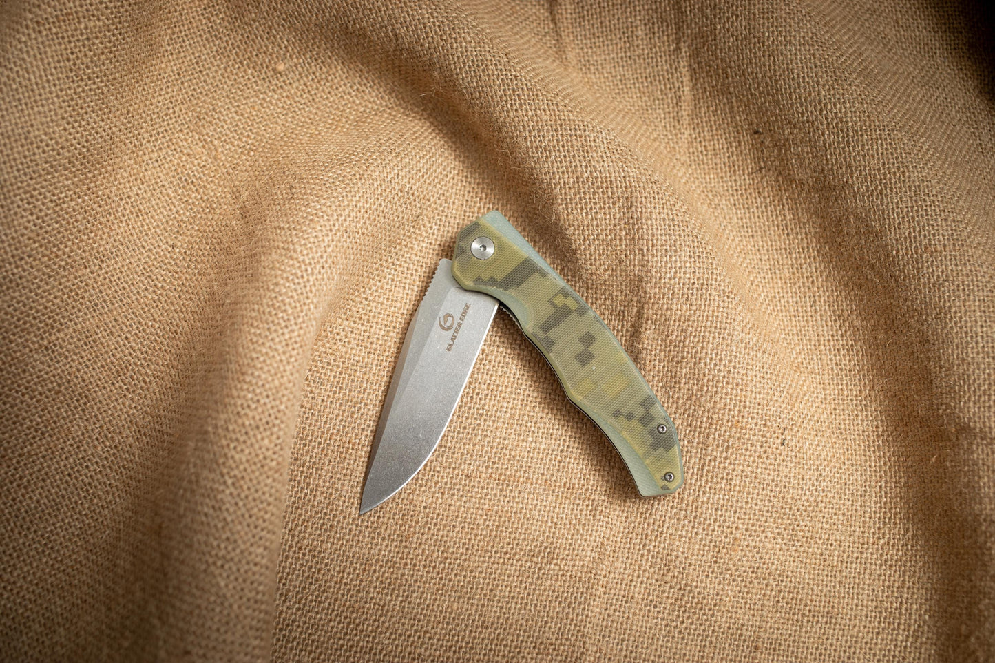 Premium G10 Folding EDC Knife – 5Cr14 Steel, Stonewashed Blade, Lightweight Outdoor Utility Tool