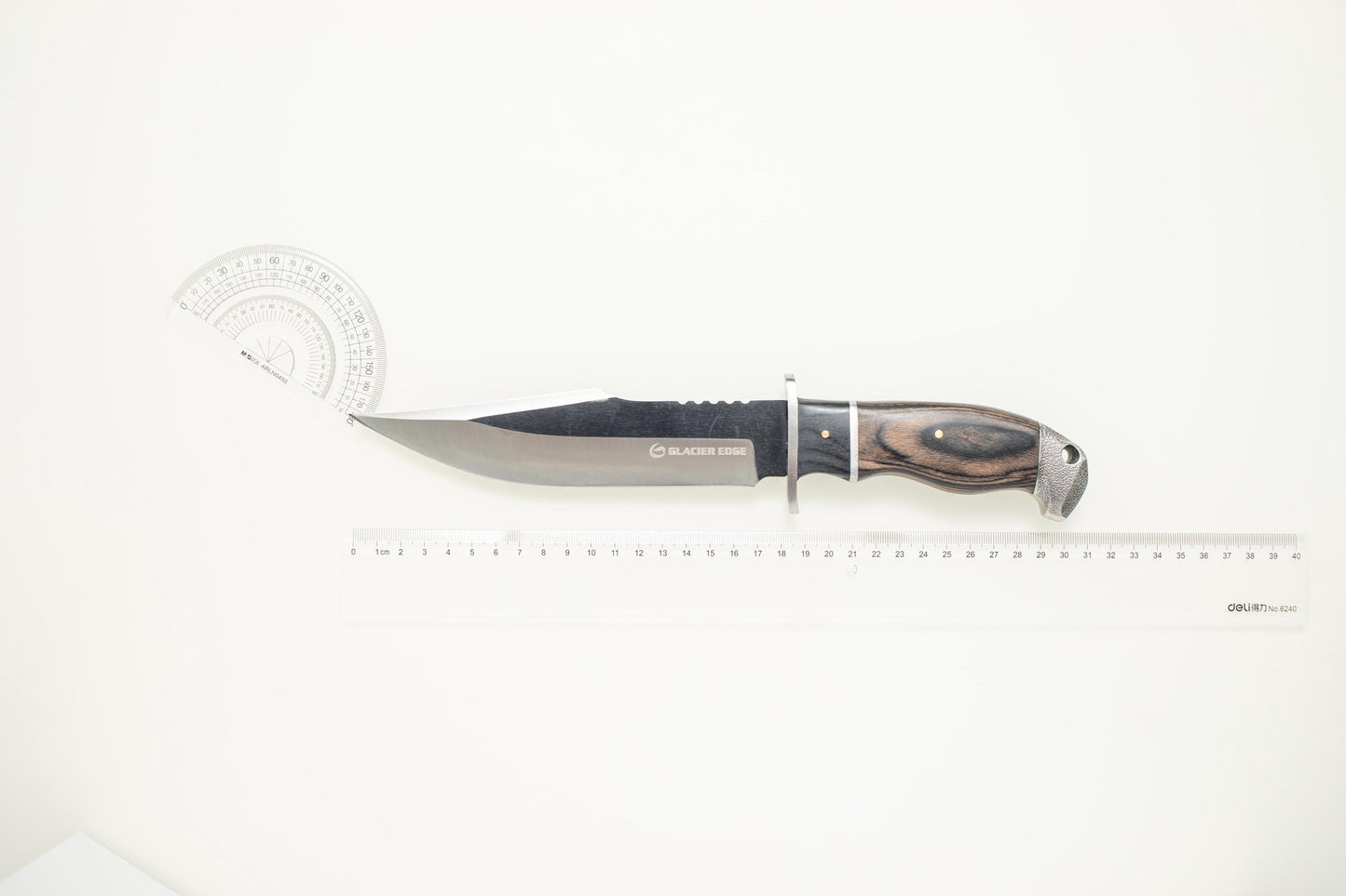Fixed Blade Hunting Knife with Sheath – Stainless Steel Outdoor Knife, Wood Handle Utility Tool