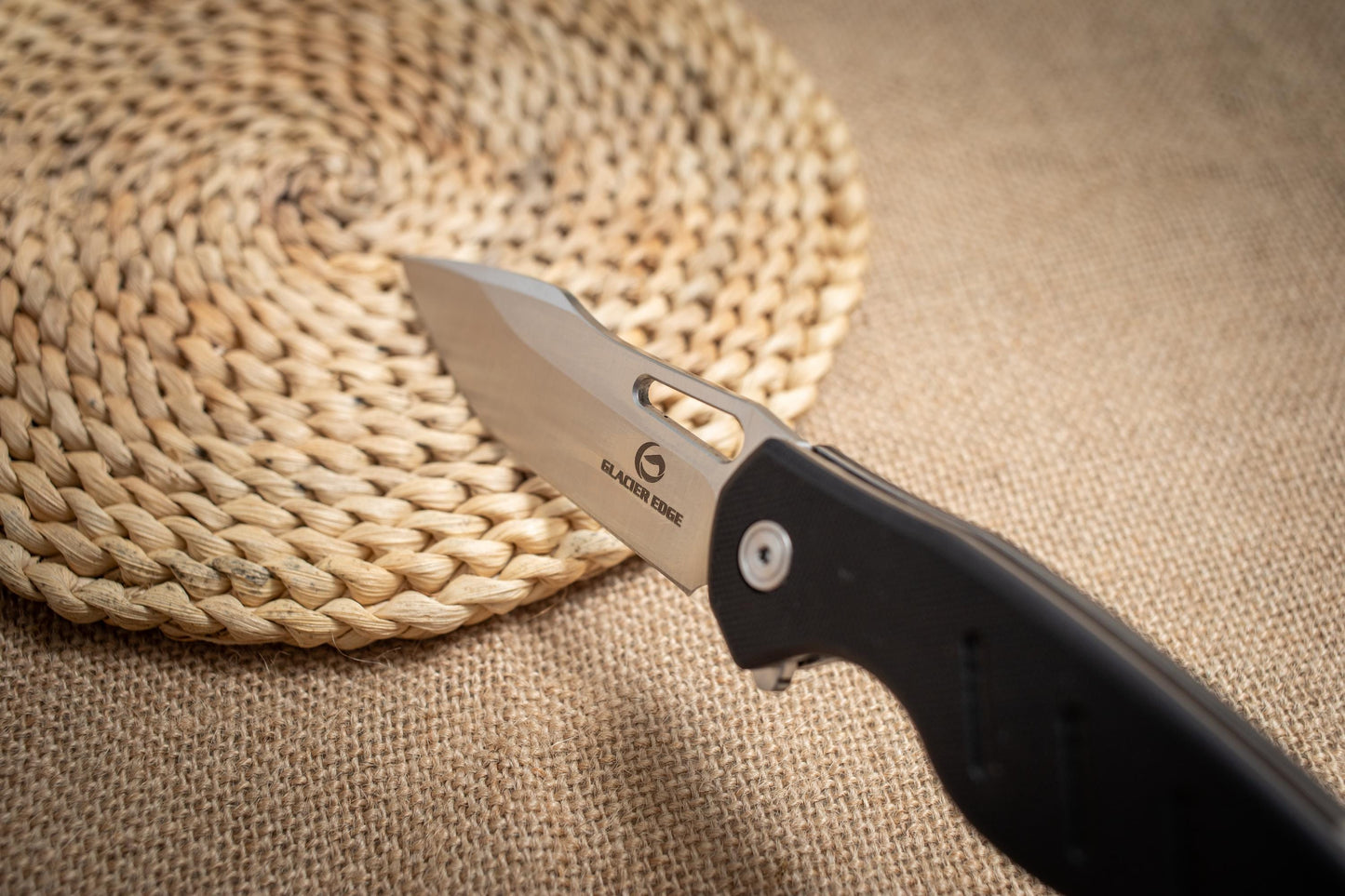 Lightweight G10 Folding EDC Knife – 5Cr14 Steel Blade, Stonewashed Finish, Outdoor Pocket Utility Tool