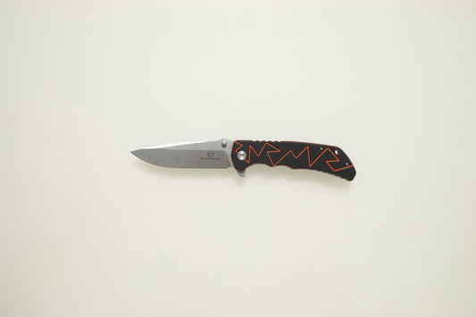 Textured G10 Folding EDC Knife – 5Cr14 Stonewashed Blade, Lightweight Outdoor Utility Tool