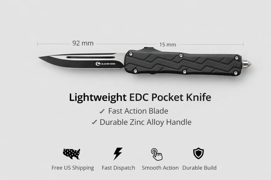 Lightweight EDC Pocket Knife – Fast Action Blade, Durable Zinc Alloy Handle, Outdoor Utility Knife