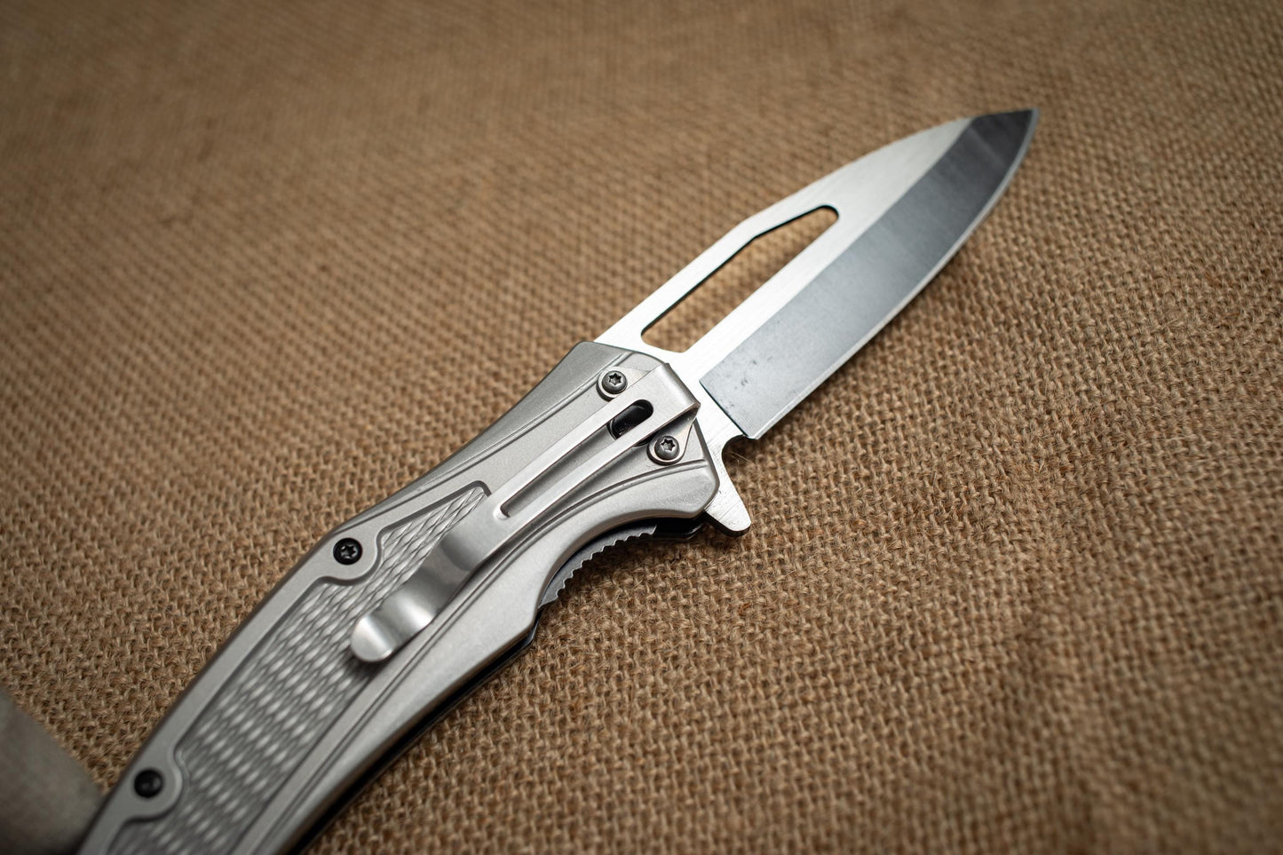 Titanium Steel Folding EDC Knife – 3Cr13 Blade, Rosewood Inlay, Premium Pocket Knife