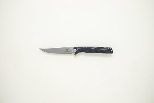 Titanium Coated G10 Folding EDC Knife – Long Blade 5Cr14 Steel, Lightweight Outdoor Utility Tool