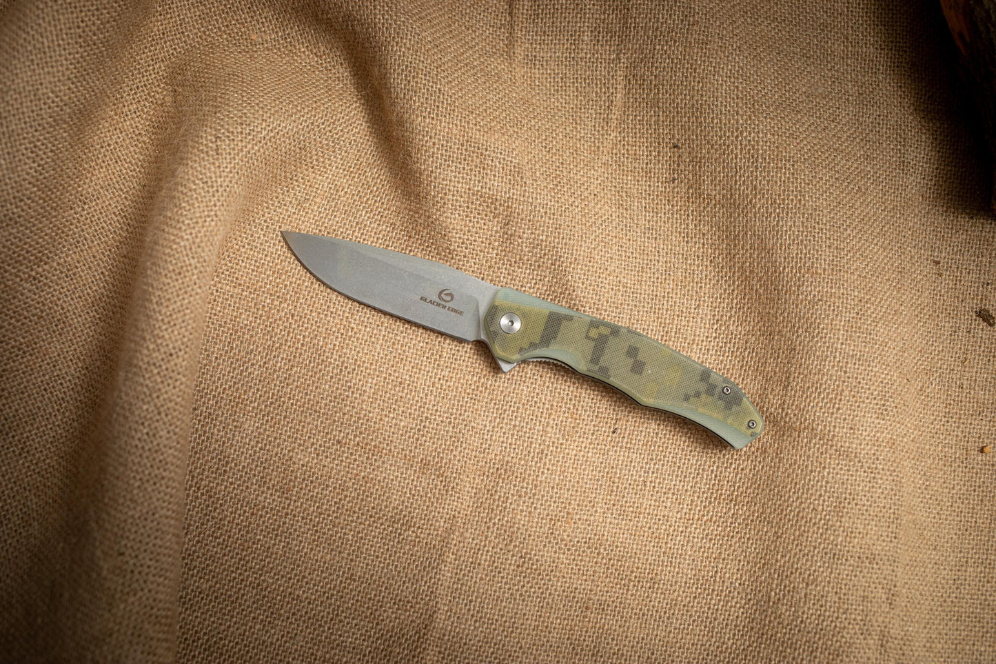 Premium G10 Folding EDC Knife – 5Cr14 Steel, Stonewashed Blade, Lightweight Outdoor Utility Tool